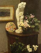 Henri Fantin-Latour Flores e Objectos Diversos oil painting reproduction